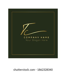  T C TC Initial letter handwriting and signature logo. Beauty vector initial logo .Fashion, boutique, floral and botanical