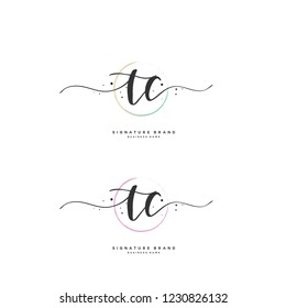 T C TC Initial logo template vector