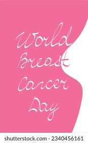 t Cancer awareness month October calligraphy vector lettering text for brest cancer 