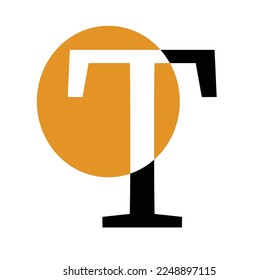 T circle art design vector