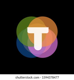 T Colorful Vector Logo Icon Design