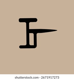 I and T combined design used in your brand logo.