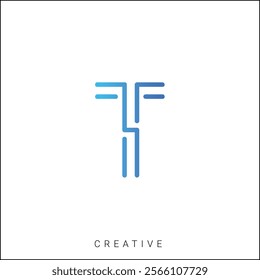 T Creative Latter Logo Design. By Custom Branding Logo. Creative Logo Design. Logo Template. Vector illustration. Modern Design. Monogram Design