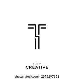 T Creative Latter Logo Design. By Custom Branding Logo. Creative Logo Design. Logo Template. Vector illustration. Modern Design. Monogram Design