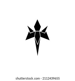T crown logo design - trident t logo design