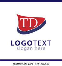 t d initial letter logo vector template