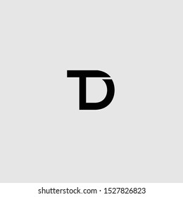 T and D letter icon vector logo