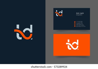 T & D Letter logo design vector element

