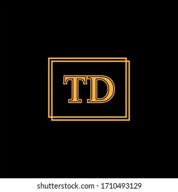 T D letter logo vector design