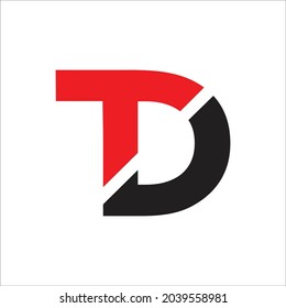 T and D logo vector template sign