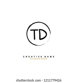 T D TD Initial abstract logo concept vector