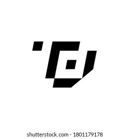 t d td initial digital logo design vector symbol graphic idea creative