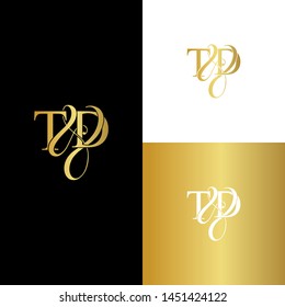 T & D / TD logo initial vector mark. Initial letter T and D TD logo luxury vector logo template.