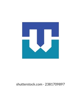 T E initial logo template vector, forming a t-shirt with a collar stock illustration