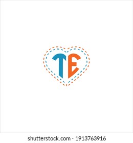 T E letter logo creative design. te icon