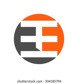 t and e logo vector. logo template.