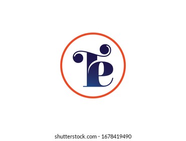 T E, TE Initial Letter Logo design vector template, Graphic Alphabet Symbol for Corporate Business Identity