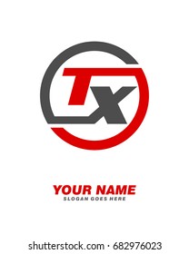 T F initial circle logo template vector 2