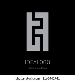 T and F initial logo. TF - Vector design element or icon. Initial monogram logotype.