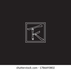 T F K Letter Vector Design Template Elements for Your Application or Corporate Identity.