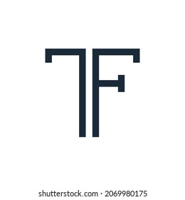 T F letter logo design vector