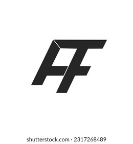 A T F letter logo vector