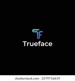 T and F letter modern monogram logo