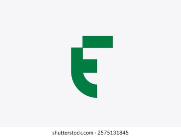 t and f letters in circle  modern luxury logo. Letters ft logo idea monogram, linked hipster f and t symbols,
