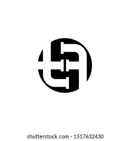 T and F logo design vector
