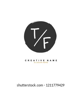 T F TF Initial abstract logo concept vector