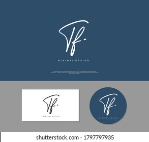 T F TF Initial handwriting or handwritten logo for identity. Logo with signature and hand drawn style.