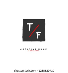 T F TF Initial logo template vector. Letter logo concept