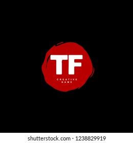 T F TF Initial logo template vector. Letter logo concept