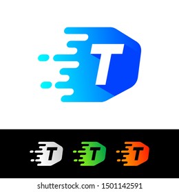 T Fast Logo, T Speed Logo, Vector, Illustration.