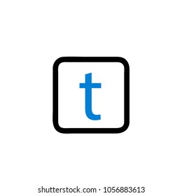 t font icon for button twitter