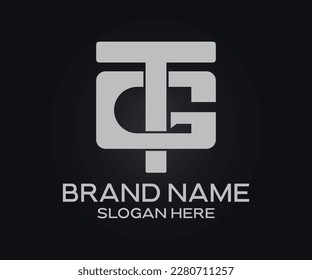 T G initial letter logo template