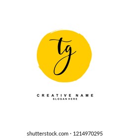 T G TG Initial logo template vector