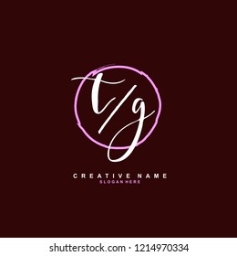 T G TG Initial logo template vector