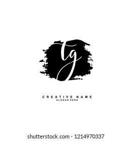 T G TG Initial logo template vector