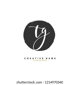 T G TG Initial logo template vector