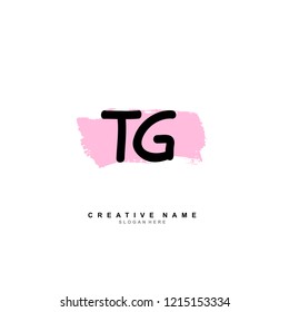 T G TG Initial logo template vector