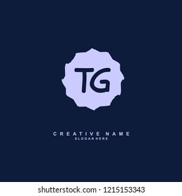 T G TG Initial logo template vector