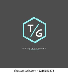 T G TG Initial logo template vector