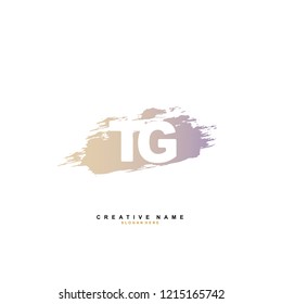 T G TG Initial logo template vector