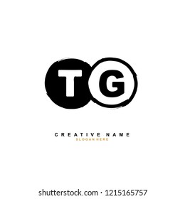 T G TG Initial logo template vector