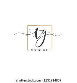 T G TG Initial logo template vector