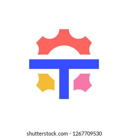 T gear logo design