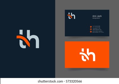 T & H Letter logo design vector element
