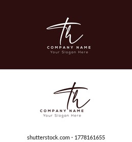  T H TH Initial letter handwriting and signature logo.
