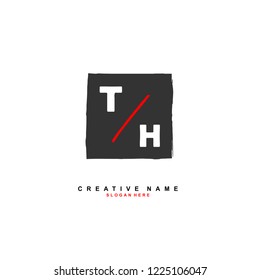 T H TH Initial logo template vector